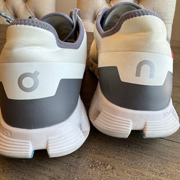 On Cloud Men's Size 13 EU 48 X 3 AD Undyed White Niagara Blue Running Training - Picture 6 of 16